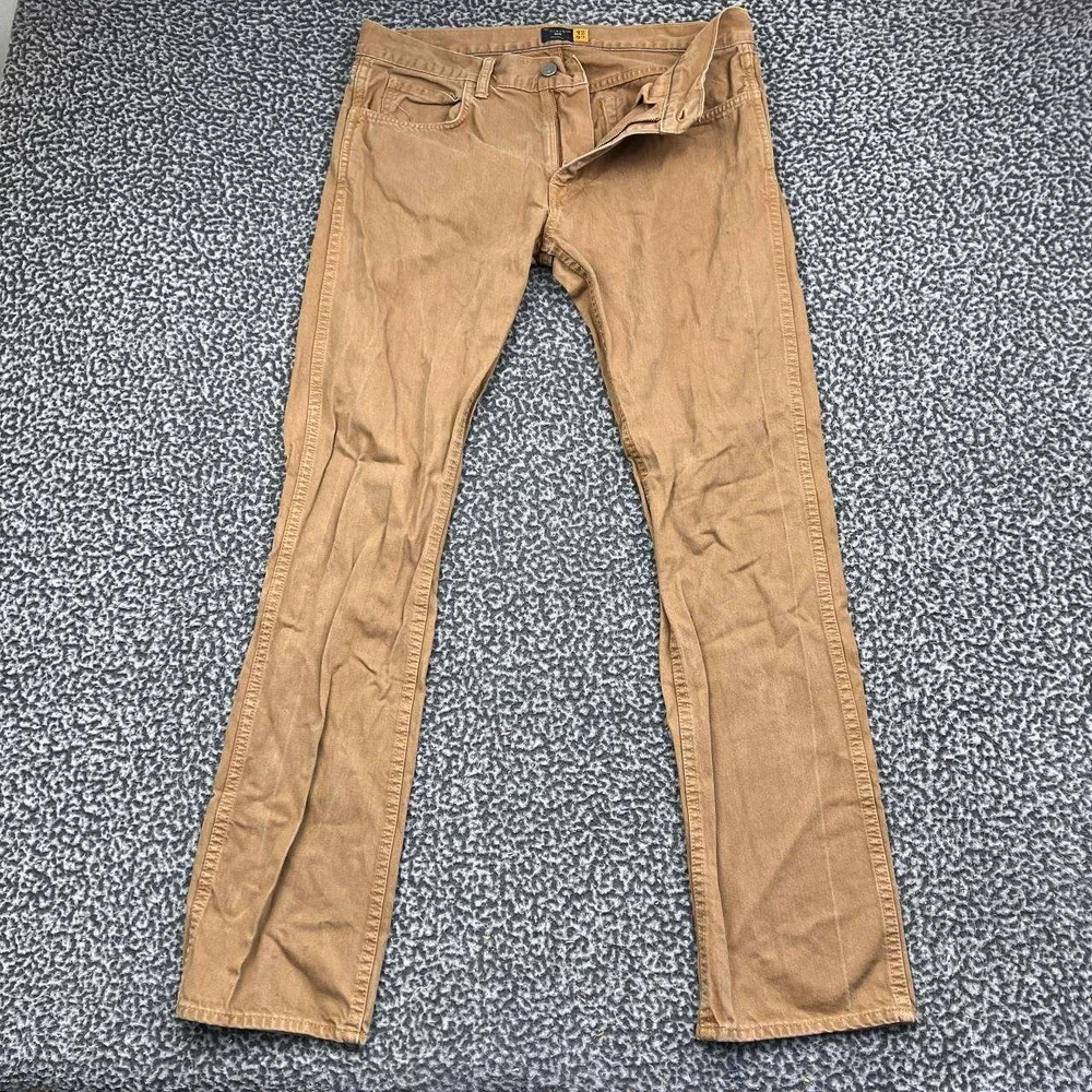 J.Crew 484 Slim Fit Pants Mens 32x32 Brown Cotton Chino Trousers Pockets